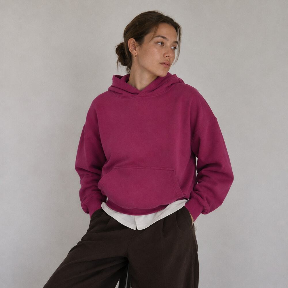 Yeezy x Gap Yzzy Perfect Hoodie Unisex Purple Fleece Long Sleeve Relaxed